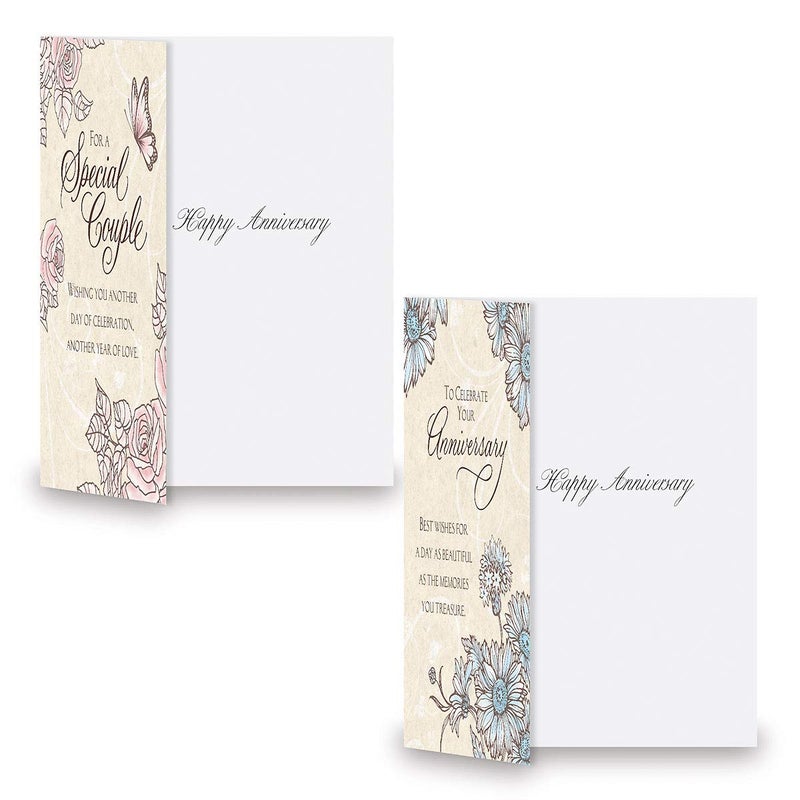 Current Expressions of Faith Anniversary Cards - Set of 8 (4 designs), Large 5" x 7" Religious Wedding Anniversary Cards with Bible Verse Inside, White Envelopes - Image 3